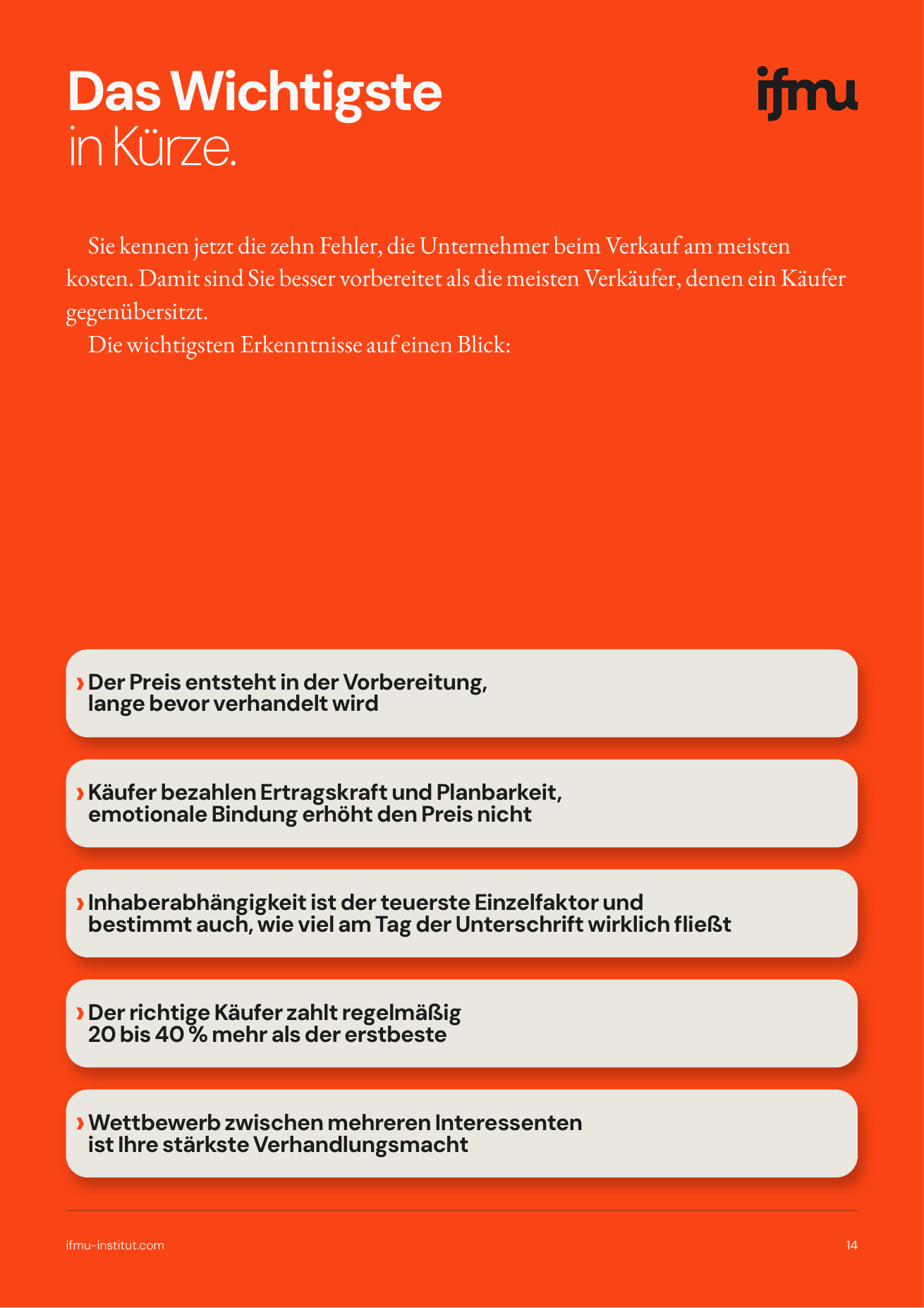 Das Wichtigste in Kürze