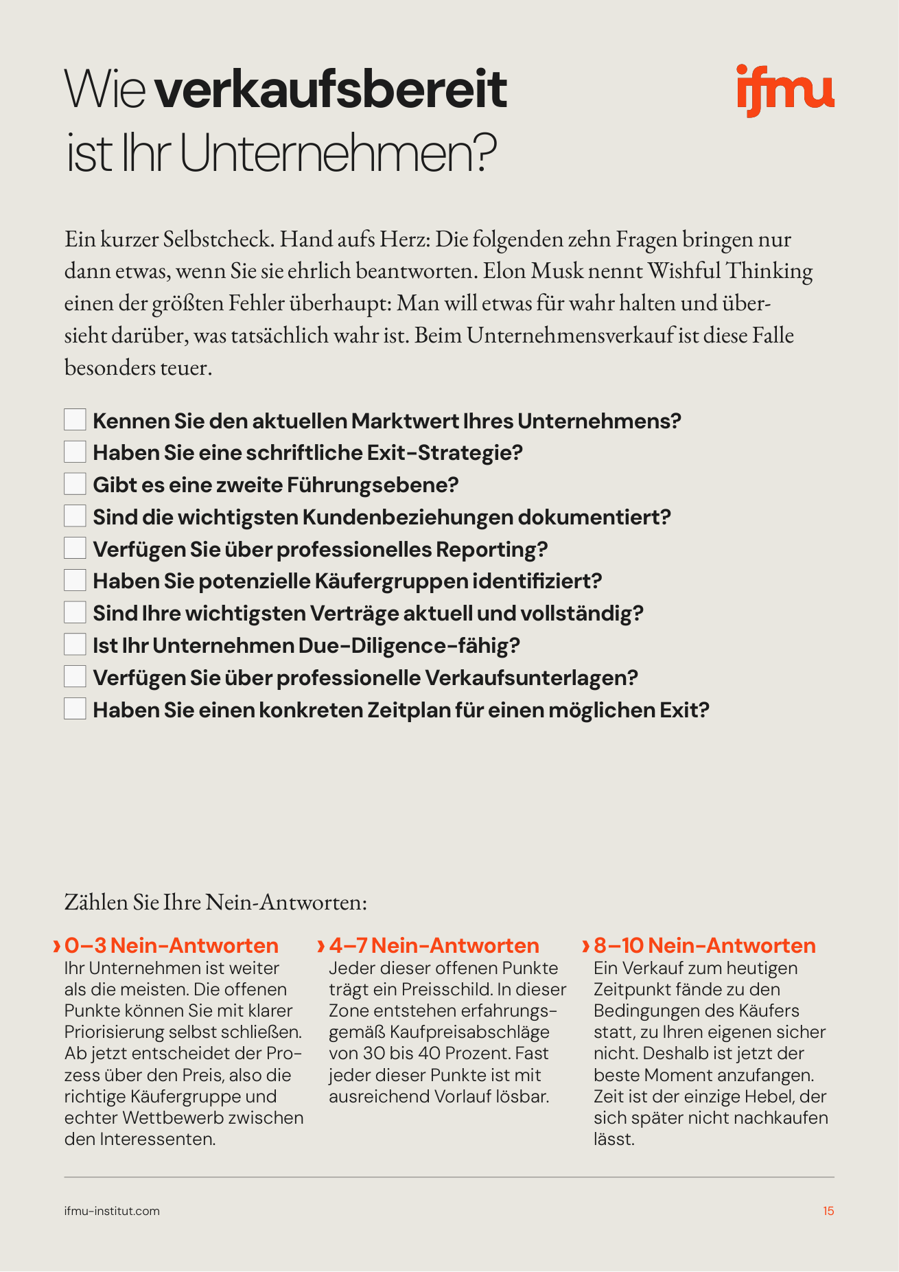 Selbstcheck-Seite